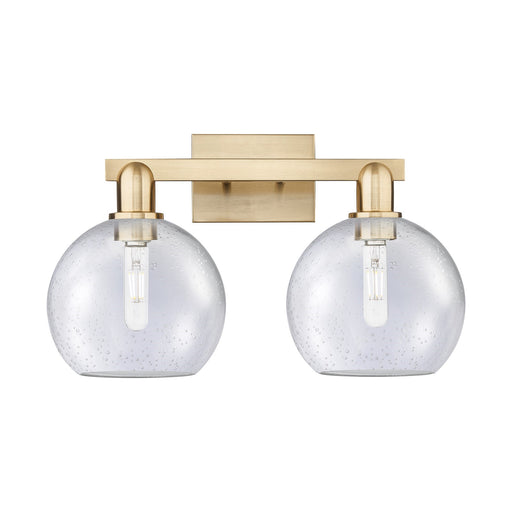 Innovations Athens 19in 2-Light Bathroom Vanity Light | Industrial Champagne Bronze Steel and Seedy Glass | Bathroom Vanity & | Model 716-2W-CB-G124-8