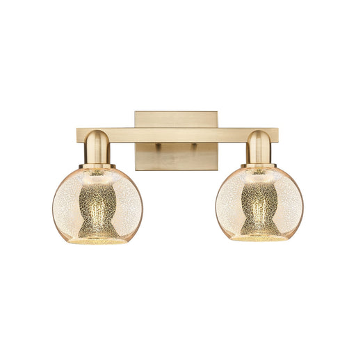 Innovations Athens 17in 2-Light Bath Vanity Light | Industrial Champagne Bronze Steel and Mercury Glass | Bathroom Vanity | 16.88 | Model 716-2W-CB-G128-6
