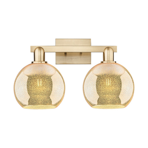 Innovations Athens 19in 2-Light Bath Vanity Light | Industrial Champagne Bronze Steel and Mercury Glass | Bathroom Vanity & | Model 716-2W-CB-G128-8