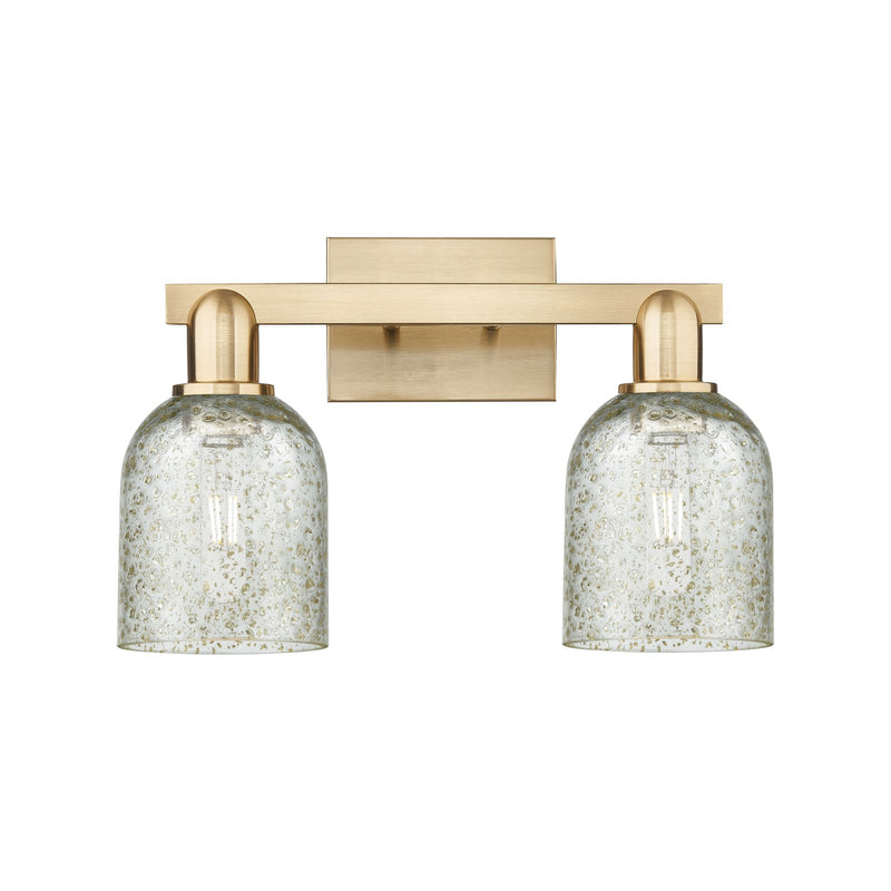 Innovations Caledonia 16in 2-Light Bath Vanity Light | Industrial Champagne Bronze Steel and Mica Glass | Bathroom Vanity | 16 x | Model 716-2W-CB-G259