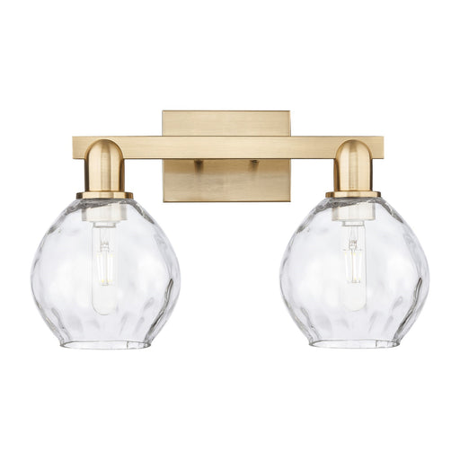 Innovations Waverly 17in 2-Light Bath Vanity Light | Industrial Champagne Bronze Steel and Clear Water Glass | Bathroom Vanity & | Model 716-2W-CB-G362