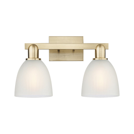Innovations Castile 17in 2-Light Bath Vanity Light | Industrial Champagne Bronze Steel and White Glass | Bathroom Vanity | 17 x | Model 716-2W-CB-G381