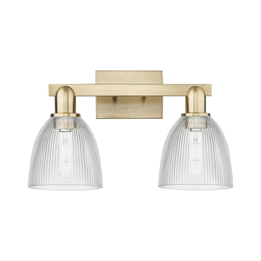 Innovations Castile 17in 2-Light Bath Vanity Light | Industrial Champagne Bronze Steel and Clear Glass | Bathroom Vanity | 17 x | Model 716-2W-CB-G382