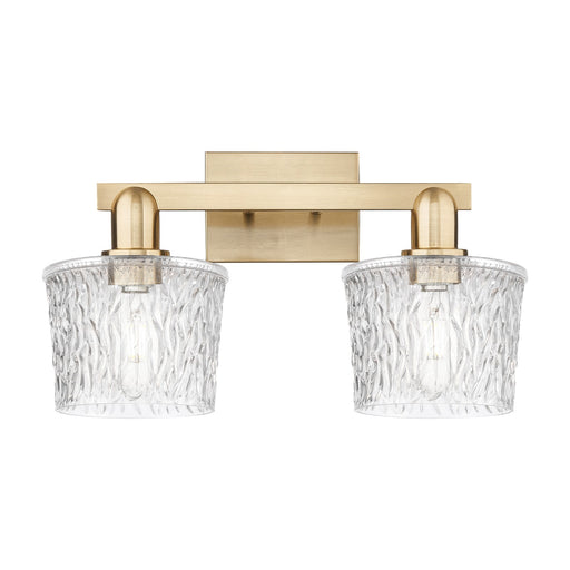 Innovations Niagara 18in 2-Light Bath Vanity Light | Industrial Champagne Bronze Steel and Clear Glass | Bathroom Vanity & Powder | Model 716-2W-CB-G402