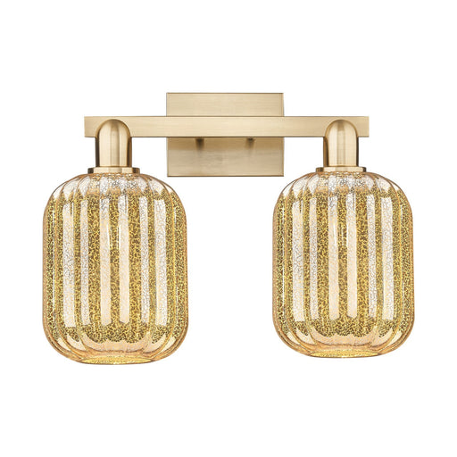 Innovations Preston Cylinder 16in 2-Light Bath Vanity | Industrial Champagne Bronze Steel and Mercury Glass | Bathroom Vanity & | Model 716-2W-CB-G460-7ME