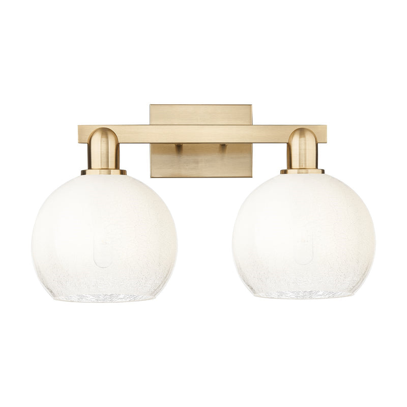 Innovations Brookhaven Globe 19in 2-Light Bath Vanity | Industrial Champagne Bronze Steel and Opal Glass | Bathroom & Powder | Model 716-2W-CB-G483-8OP