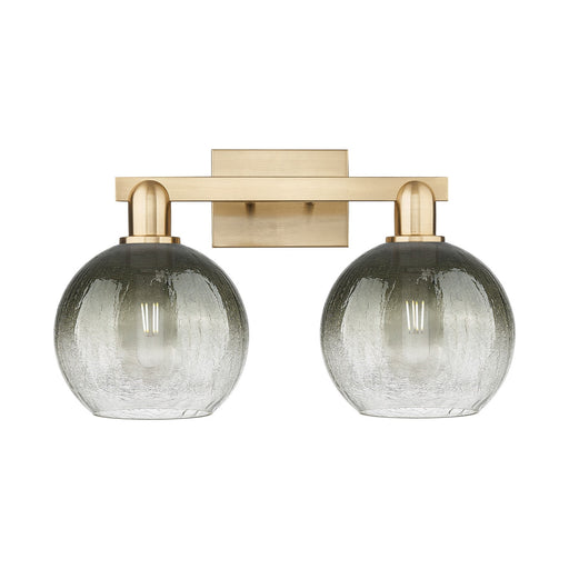 Innovations Brookhaven Globe 19in 2-Light Bath Vanity | Industrial Champagne Bronze Steel and Slate Glass | Bathroom & Powder | Model 716-2W-CB-G483-8SL