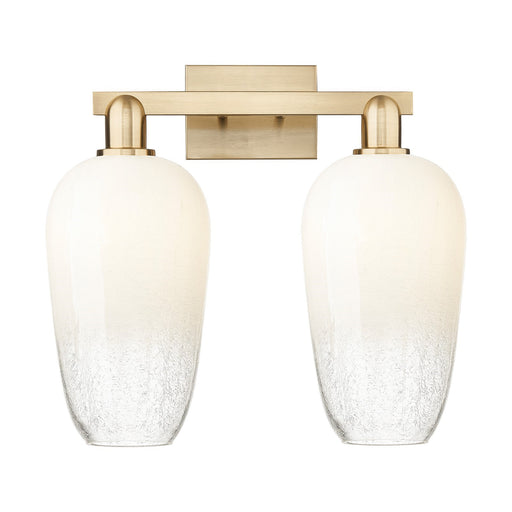 Innovations Brookhaven Flute 18in 2-Light Bath Vanity | Industrial Champagne Bronze Steel and Opal Glass | Bathroom Vanity | Model 716-2W-CB-G484-7OP
