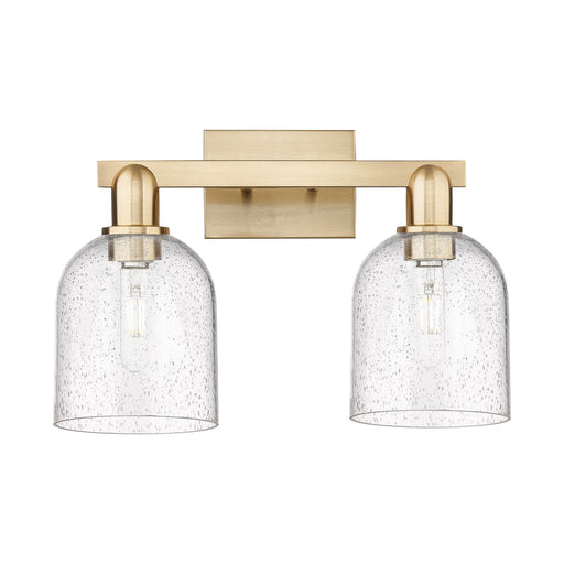 Innovations Bella 17in 2-Light Bath Vanity Light | Industrial Champagne Bronze Steel and Seedy Glass | Bathroom Vanity | 16.5 | Model 716-2W-CB-G558-6SDY