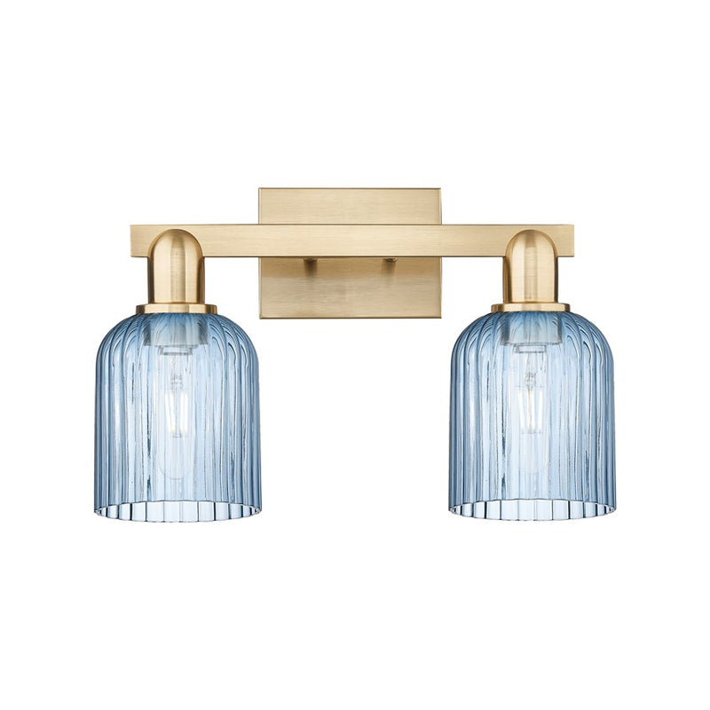 Innovations Bridal Veil 2Lt 16" Bath, Champagne Bronze/Blue - 716-2W-CB-G559-5BL