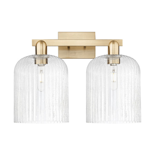 Innovations Bridal Veil 19in 2-Light Bath Vanity Light | Industrial Champagne Bronze Steel and Seedy Glass | Bathroom Vanity & | Model 716-2W-CB-G559-8SDY