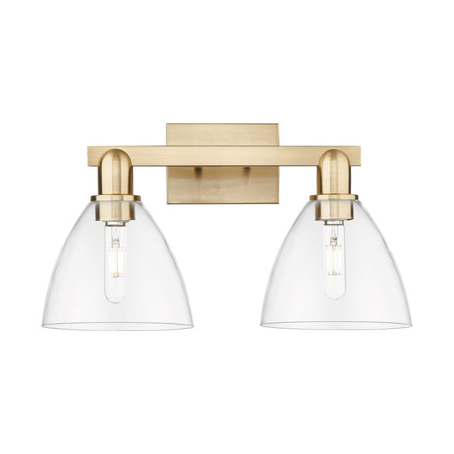 Innovations Bristol 19in 2-Light Bath Vanity Light | Industrial Champagne Bronze Steel and Clear Glass | Bathroom Vanity | 18.5 | Model 716-2W-CB-GBD-752