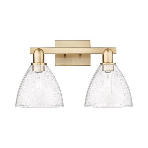 Innovations Bristol 19in 2-Light Bath Vanity Light | Industrial Champagne Bronze Steel and Seedy Glass | Bathroom Vanity | 18.5 | Model 716-2W-CB-GBD-754