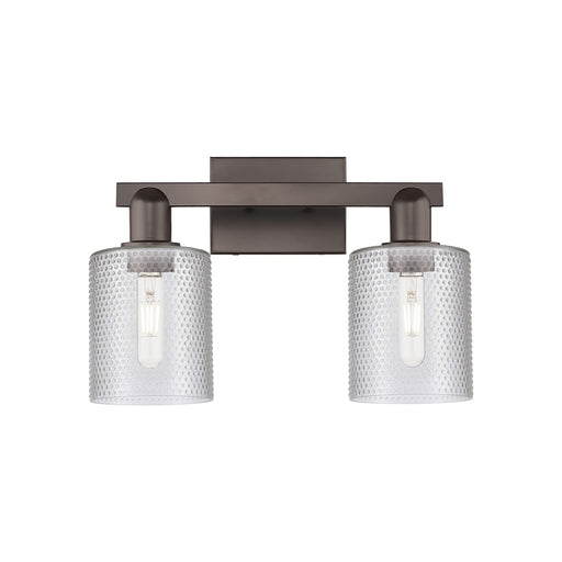 Innovations Cobbleskill 16in 2-Light Bath Vanity Light | Industrial Oil Rubbed Bronze and Clear Glass | Bathroom Vanity | 16 x | Model 716-2W-OB-G112
