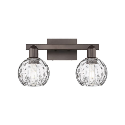 Innovations Athens 17in 2-Light Bath Vanity Light | Industrial Oil Rubbed Bronze and Clear Water Glass | Bathroom Vanity | 17 x | Model 716-2W-OB-G1215-6