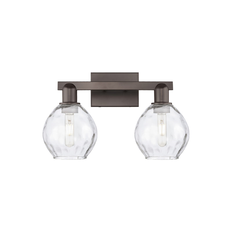 Innovations Waverly 17in 2-Light Bath Vanity Light | Industrial Oil Rubbed Bronze Steel and Clear Glass | Bathroom Vanity | 17 x | Model 716-2W-OB-G362