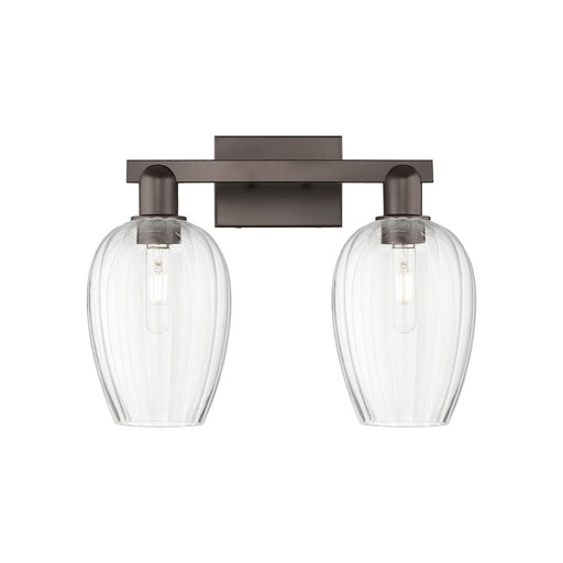 Innovations Preston 2Lt 16" Flute Bath, Oiled Bronze/Clear - 716-2W-OB-G457-6CL