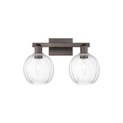 Innovations Preston 2Lt 16" Globe Bath Light, Bronze/Clear - 716-2W-OB-G458-7CL