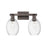Innovations Preston 2Lt 16" Bell Bath, Oiled Bronze/Clear - 716-2W-OB-G459-6CL
