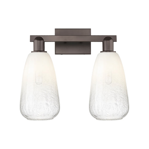 Innovations Brookhaven Almond 17in 2-Light Bath Vanity Light | Industrial Oil Rubbed Bronze and Opal Glass | Bathroom Vanity | Model 716-2W-OB-G480-6OP