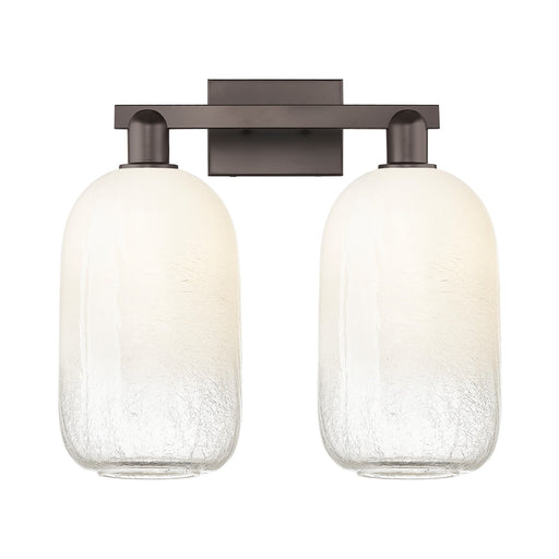 Innovations Brookhaven Cloche 18in 2-Light Bath Vanity Light | Industrial Oil Rubbed Bronze Steel and Opal Glass | Bathroom | Model 716-2W-OB-G482-7OP