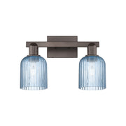 Innovations Bridal Veil 2Lt 16" Bath, Oiled Bronze/Blue - 716-2W-OB-G559-5BL