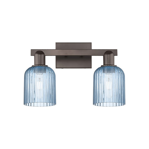 Innovations Bridal Veil 2Lt 16" Bath, Oiled Bronze/Blue - 716-2W-OB-G559-5BL