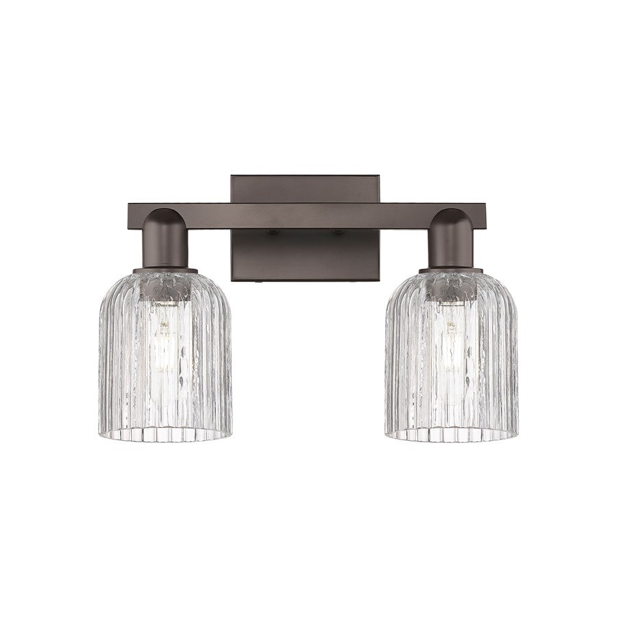 Innovations Bridal Veil 2Lt 16" Bath, Oiled Bronze/Clear - 716-2W-OB-G559-5CL