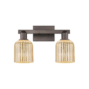 Innovations Bridal Veil 2Lt 16" Bath, Oiled Bronze/Mercury - 716-2W-OB-G559-5ME