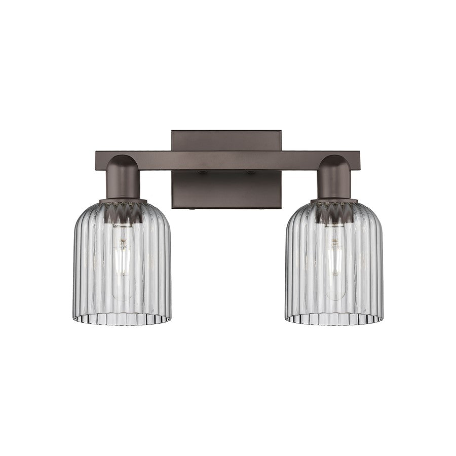 Innovations Bridal Veil 2Lt 16" Bath, Oiled Bronze/Smoke - 716-2W-OB-G559-5SM