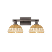 Innovations NB Dome 2Lt 16" Bath, BZ/Nat - 716-2W-OB-NBD-75-NAT
