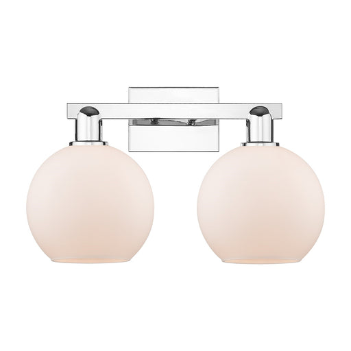 Innovations Athens 19in 2-Light Bath Vanity Light | Industrial Polished Chrome and Matte White Glass | Bathroom Vanity | 19 x | Model 716-2W-PC-G121-8