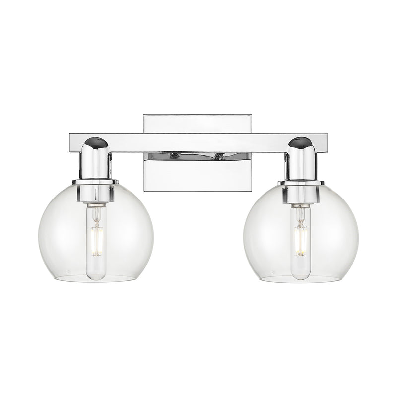 Innovations Athens 17in 2-Light Bath Vanity Light | Industrial Polished Chrome and Clear Glass | Bathroom Vanity & Powder Room | Model 716-2W-PC-G122-6