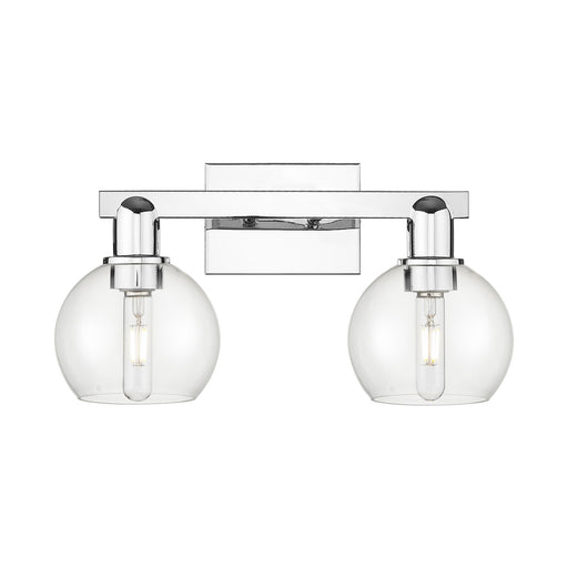 Innovations Athens 17in 2-Light Bath Vanity Light | Industrial Polished Chrome and Clear Glass | Bathroom Vanity & Powder Room | Model 716-2W-PC-G122-6