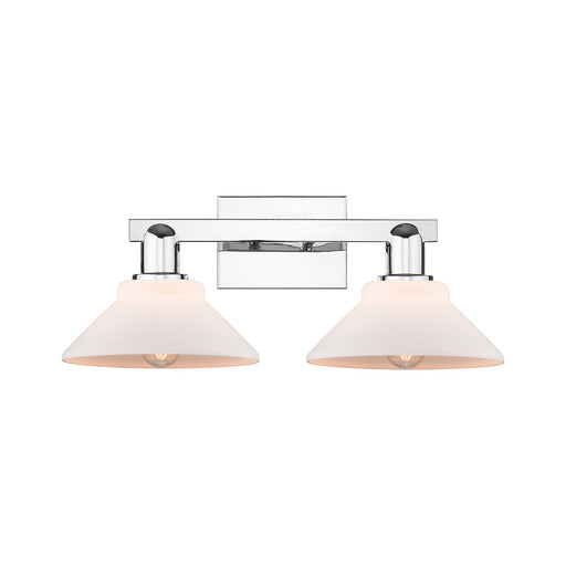 Innovations Orwell 19in 2-Light Bath Vanity Light | Industrial Polished Chrome and Matte White Glass | Bathroom Vanity | 19.38 x | Model 716-2W-PC-G131