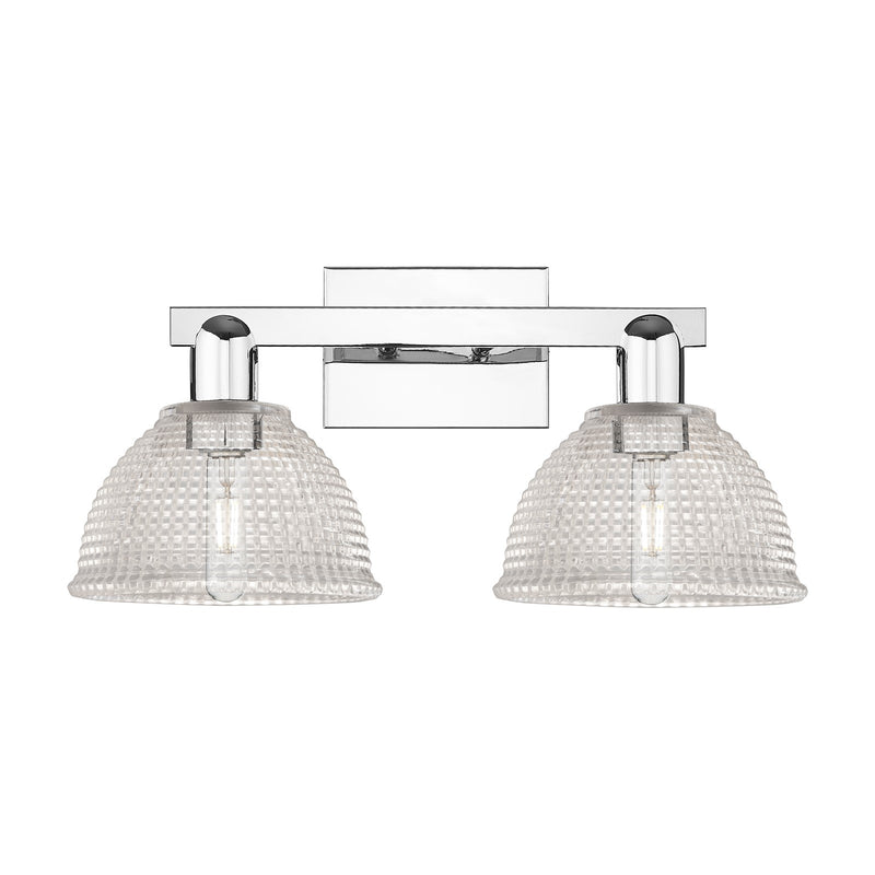 Innovations Arietta 19in 2-Light Bath Vanity Light | Industrial Polished Chrome Steel and Clear Glass | Bathroom Vanity & Powder | Model 716-2W-PC-G422
