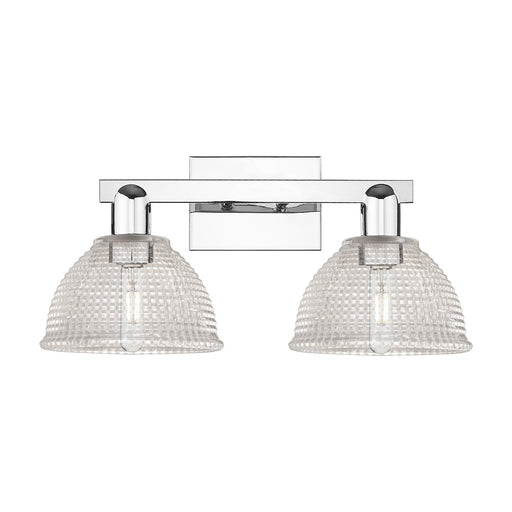 Innovations Arietta 19in 2-Light Bath Vanity Light | Industrial Polished Chrome Steel and Clear Glass | Bathroom Vanity & Powder | Model 716-2W-PC-G422