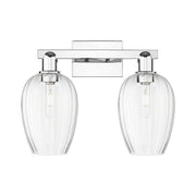Innovations Preston 2Lt 16" Flute Bath Light, Chrome/Clear - 716-2W-PC-G457-6CL