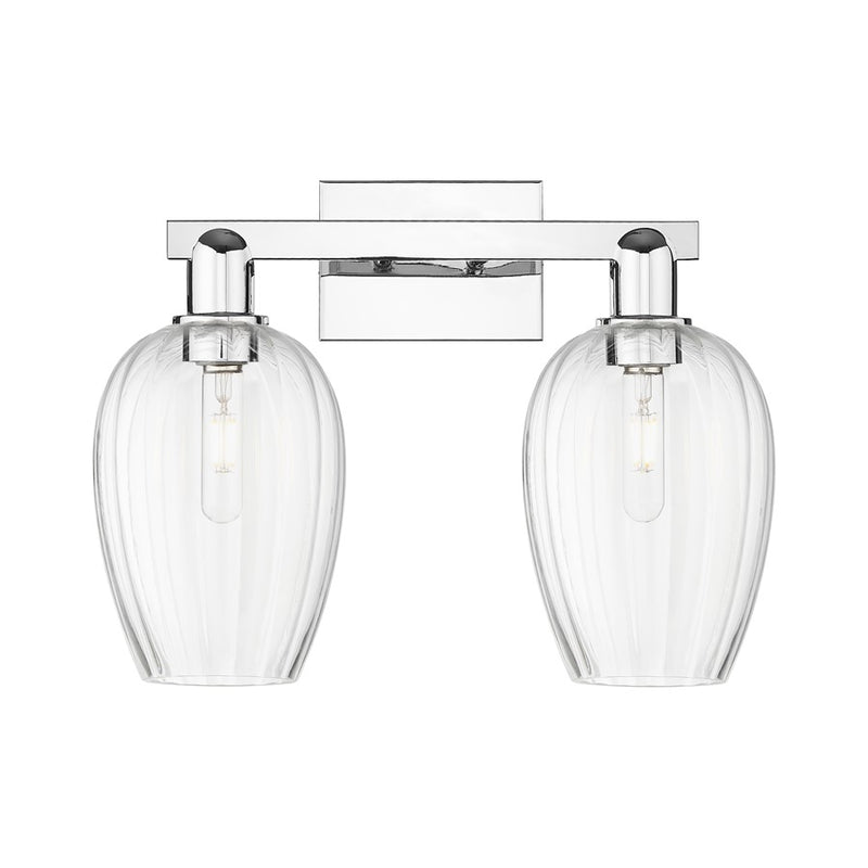 Innovations Preston 2Lt 16" Flute Bath Light, Chrome/Clear