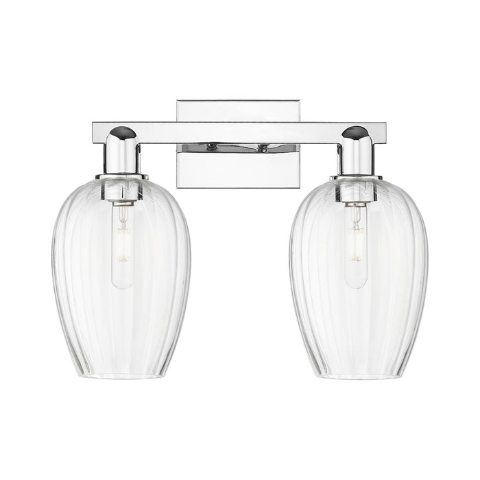 Innovations Preston 2Lt 16" Flute Bath Light, Chrome/Clear