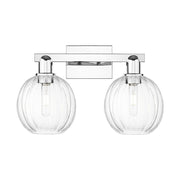 Innovations Preston 2Lt 16" Globe Bath Light, Chrome/Clear - 716-2W-PC-G458-7CL