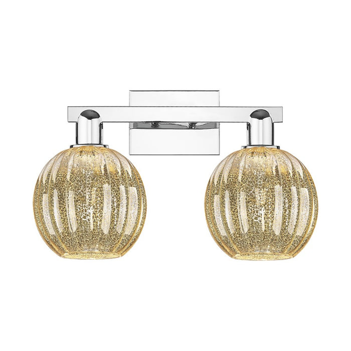 Innovations Preston 2Lt 16" Globe Bath, Chrome/Mercury - 716-2W-PC-G458-7ME