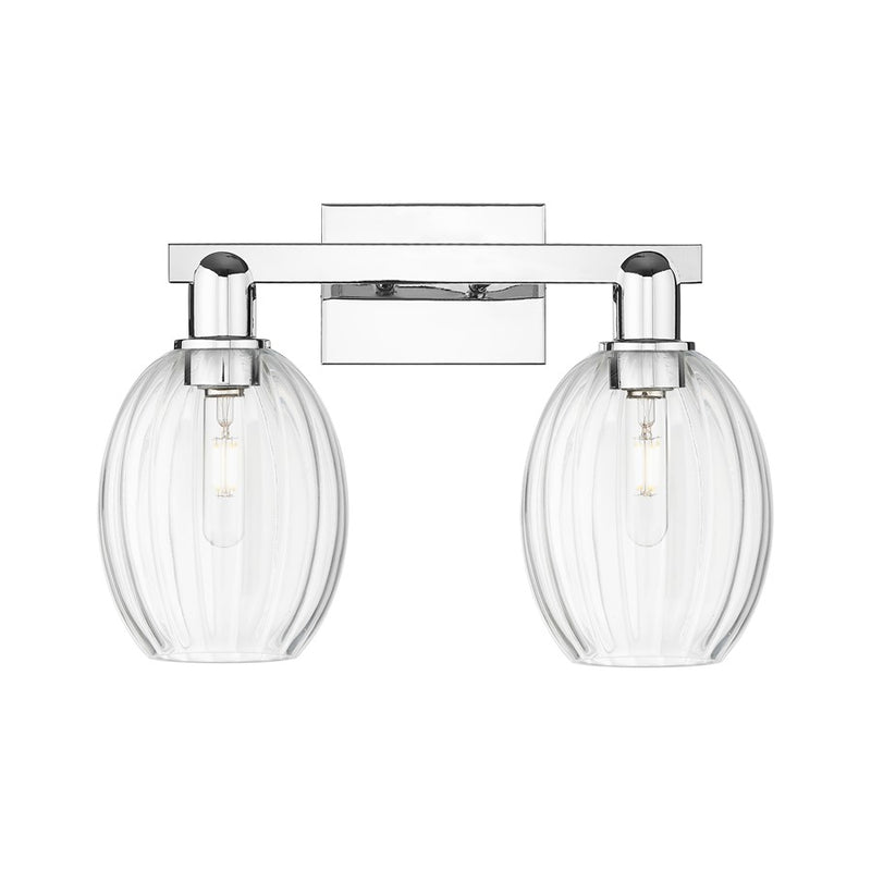 Innovations Preston 2Lt 16" Bell Bath Light, Chrome/Clear