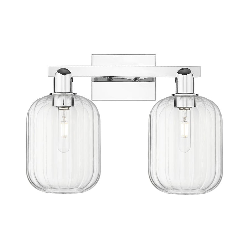 Innovations Preston 2Lt 16" Jar Bath Light, Chrome/Clear - 716-2W-PC-G460-7CL