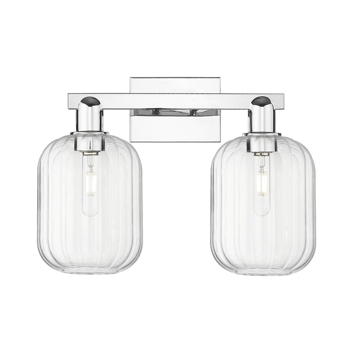 Innovations Preston 2Lt 16" Jar Bath Light, Chrome/Clear