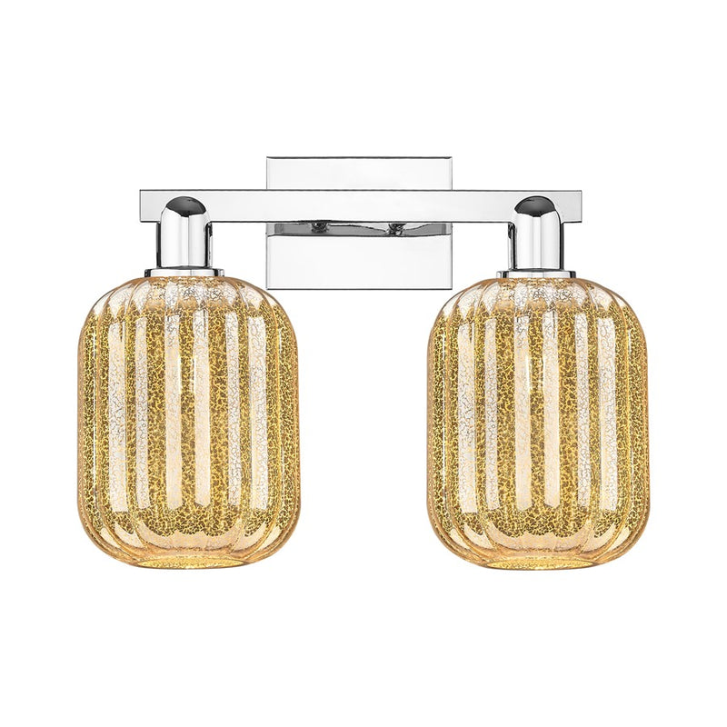 Innovations Preston 2Lt 16" Jar Bath Light, Chrome/Mercury - 716-2W-PC-G460-7ME