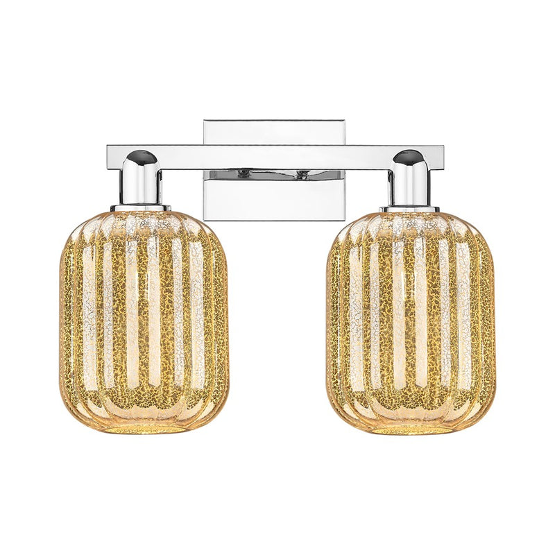 Innovations Preston 2Lt 16" Jar Bath Light, Chrome/Mercury