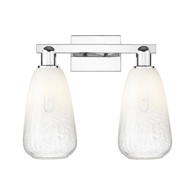 Innovations Brookhaven Almond 17in 2-Light Bath Vanity Light | Industrial Polished Chrome and Opal Glass | Bathroom Vanity | 17 | Model 716-2W-PC-G480-6OP