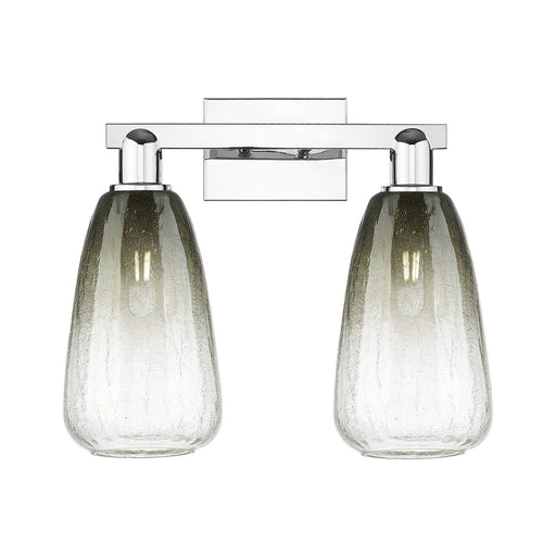 Innovations Brookhaven Almond 17in 2-Light Bath Vanity Light | Industrial Polished Chrome and Slate Glass | Bathroom Vanity | Model 716-2W-PC-G480-6SL