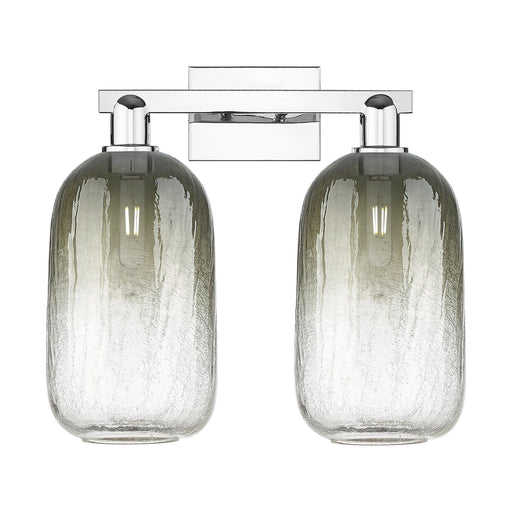Innovations Brookhaven Cloche 18in 2-Light Bath Vanity Light | Industrial Polished Chrome and Slate Glass | Bathroom Vanity | Model 716-2W-PC-G482-7SL